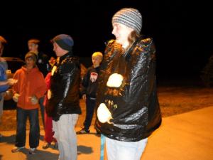 Before I volunteer afar, I volunteer near home. I taught a local youth group a game where they got to slap peanut butter bread on me! 