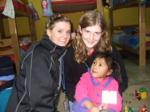 Playing with kids at the Posada de Amor orphanage in Cieneguilla, Peru