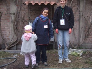 Towering over the children and staff at the Posada de Amor orphanage in Peru so much that not even my entire face fits into the picture!
