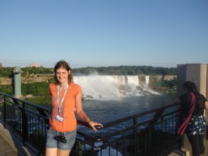 Enjoying the view from the Canada side of Niagara Falls