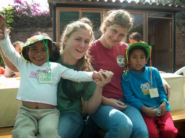 Some of us missionary girls with some of the Peruvian girls. Bethany has Claudia on her lap, and I'm side-hugging Ericka, who if I remember right is the sister of Melany (mentioned several times in this entry). 