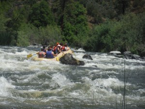 One of our rafts on the Klamath River.
