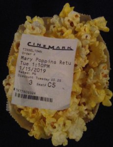 Movie Ticket and Popcorn