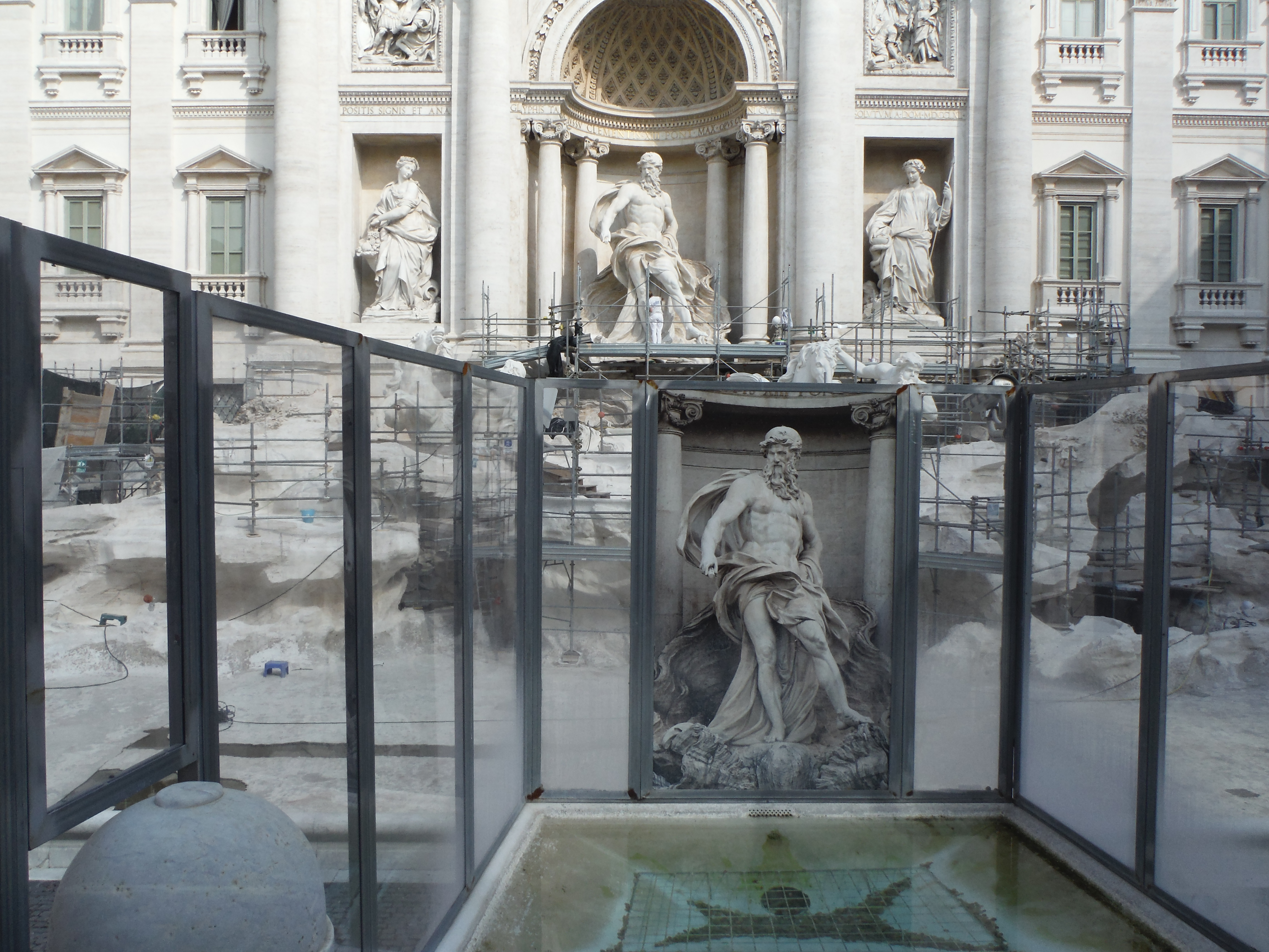 Trevi Fountain Restoration, Rome, Italy